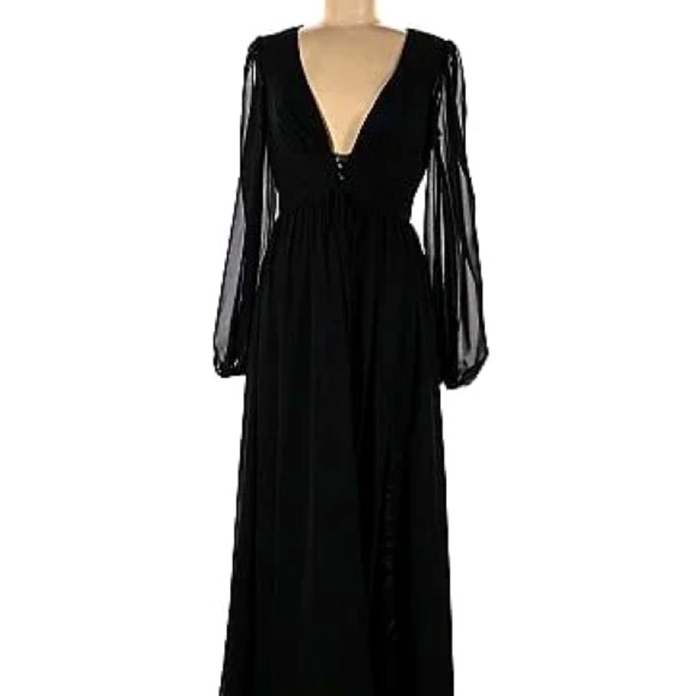 Ieena for Mac Duggal Plunge Lace Up-Rare and Hard to Find